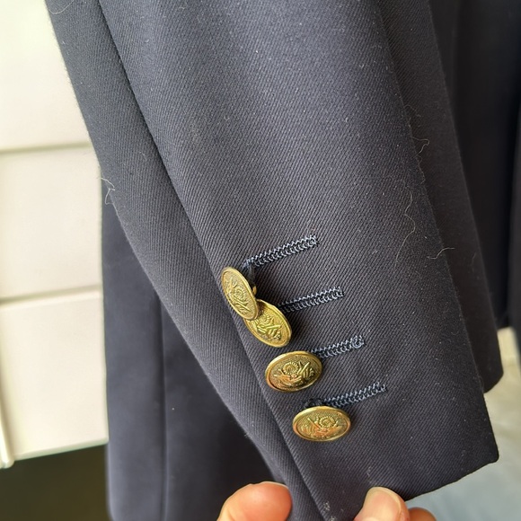 Boys navy blue dress blazer with gold buttons size 20 - Picture 2 of 6